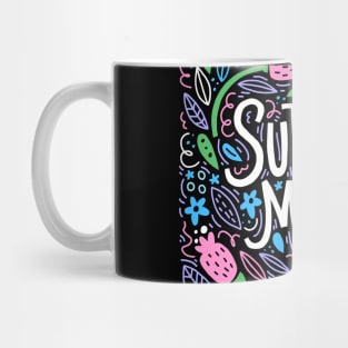 Super Mom Quote Beautiful Floral Artwork Mug